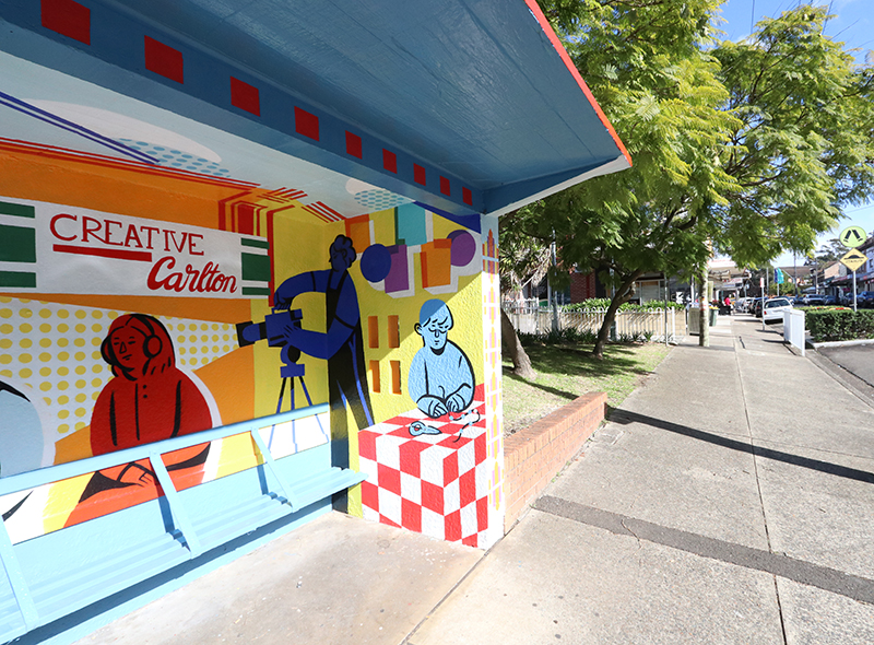 Carlton Bus Shelter Mural